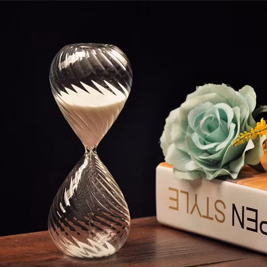 5 minuti creativo clessidra a strisce verticali decorazione temporizzazione clessidra vetro timer sabbioso